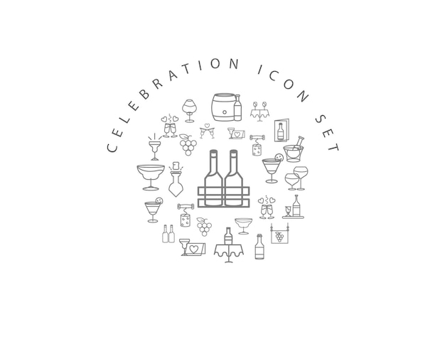 Celebration Icon set design