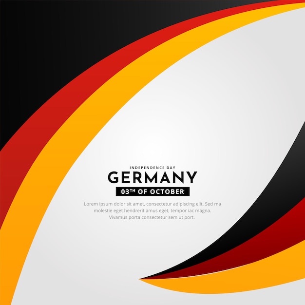 Vector celebration independence day design background with wavy flag vector german unity day design vector