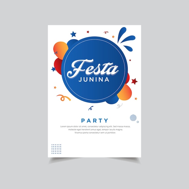 Festa Junina의 축하 파티 전단지 디자인 벡터 Festa Junina 템플릿 브로셔 디자인 벡터