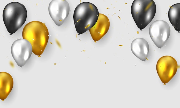 Celebration party with Gold balloons background.