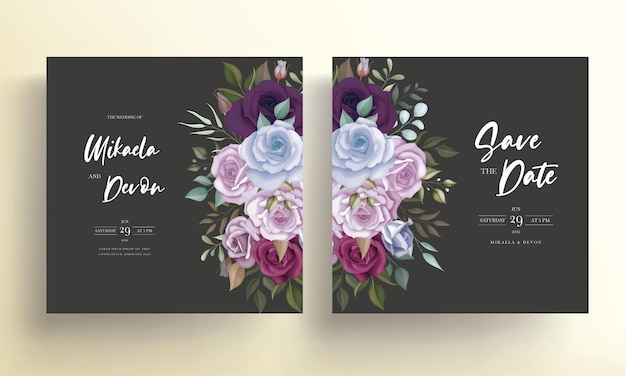 Celebration postcard design with roses great design for wedding or other celebration invitation