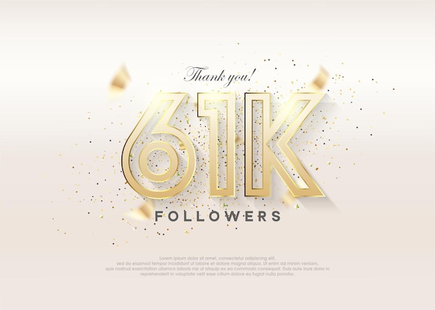 Celebration of reaching 61k followers with premium luxury design