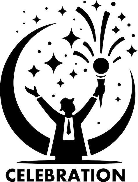 Celebration vector logo concept art illustration Celebration icon