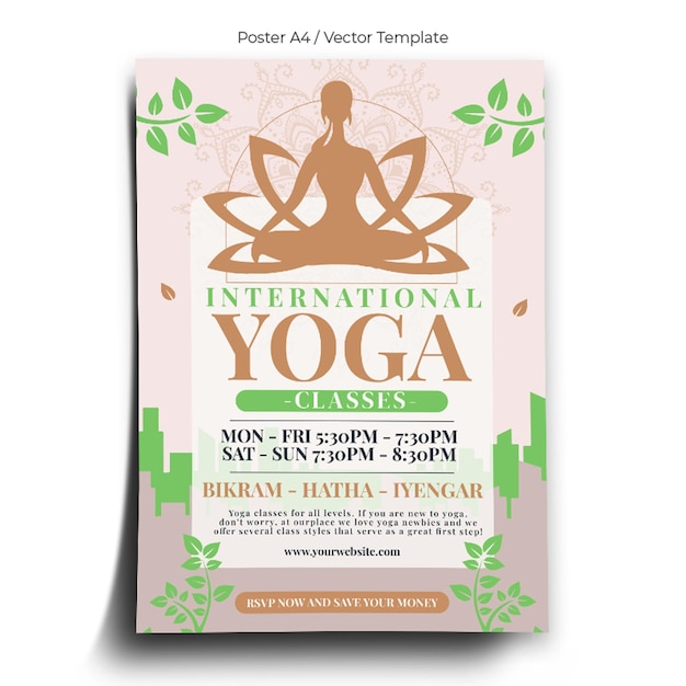 Celebration Yoga Day Poster Template