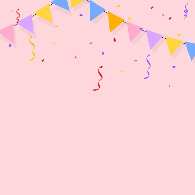 Vector celebrations with decorative party flags