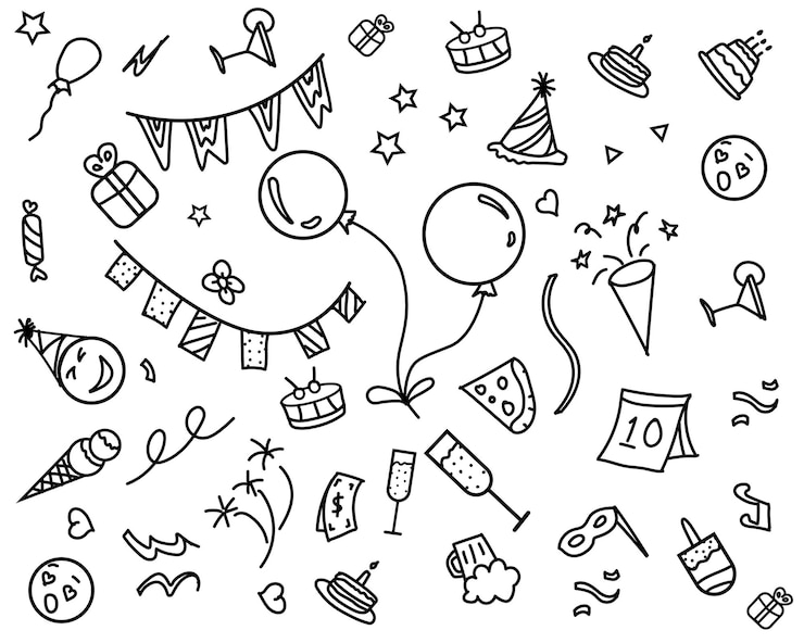 Vector celebrattion doodle