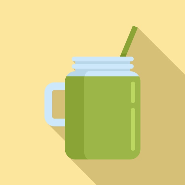 Celery smoothie icon Flat illustration of celery smoothie vector icon for web design