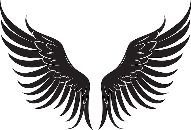 Celestial Feathers Angel Wings Logo Seraphic Soar Iconic Wings Design