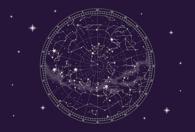 Celestial Map Concept Illustration Stylish and Beautiful