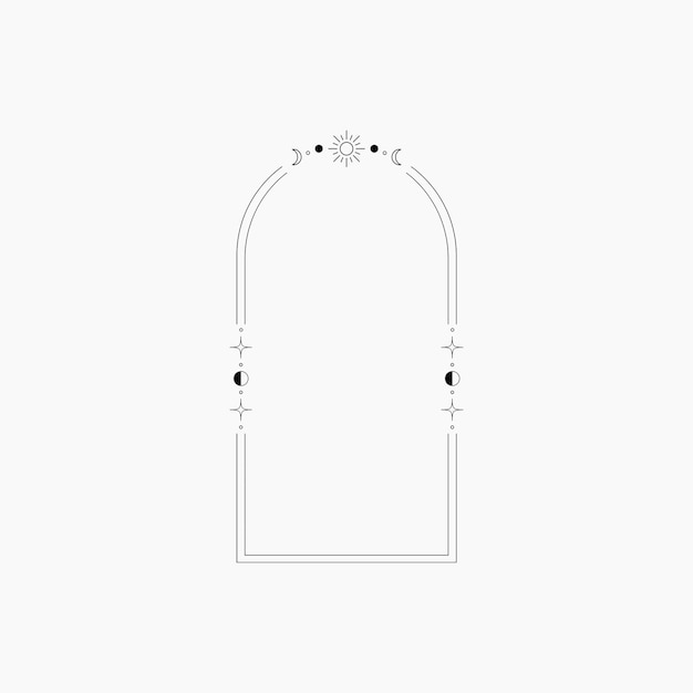 Vector celestial monoline arch frame element