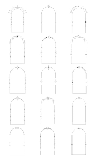 Celestial monoline arch frame element