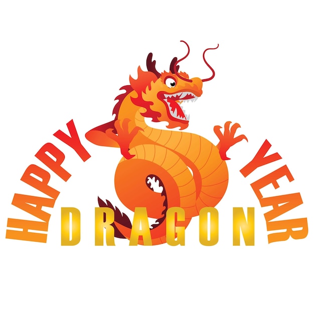 Vector celestial wishes happy dragon year graphic design