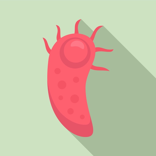 Cell bacteria icon Flat illustration of cell bacteria vector icon for web design