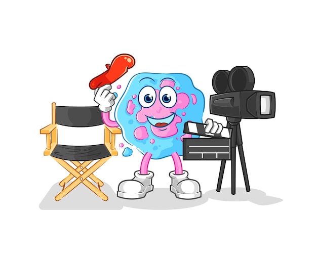 Cell director mascot cartoon vector