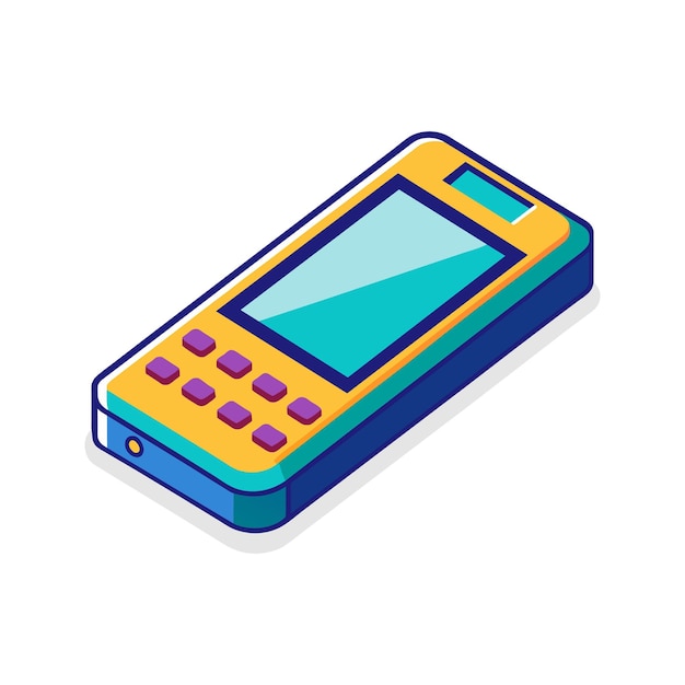 Cell phone Business shape flat vector illustration