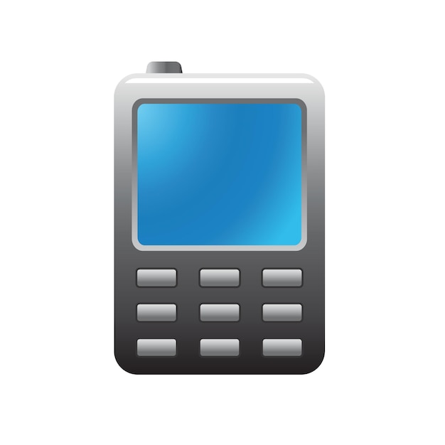 Cell phone icon color vector illustration