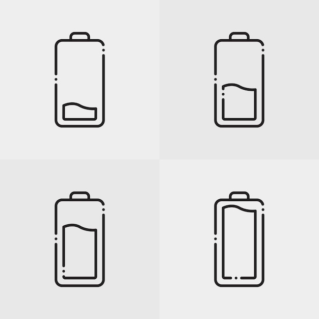 Набор индикаторов батареи смартфона сотового телефона
