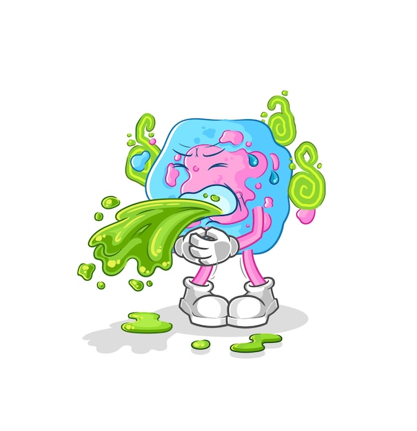 Cell scientist character cartoon mascot vector