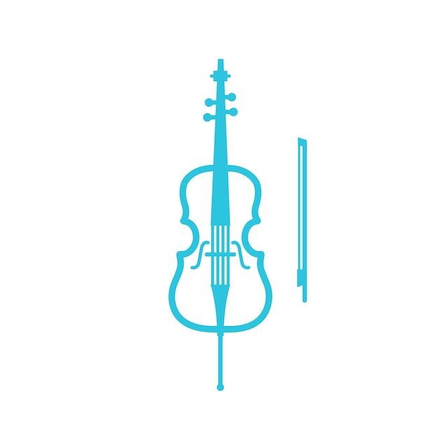 Vector cello from blue icon set