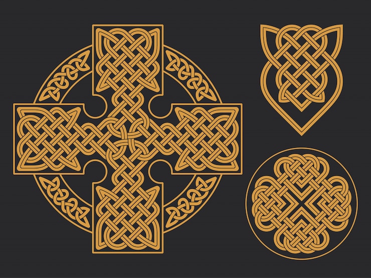 Vector celtic cross ethnic ornament geometric t-shirt print