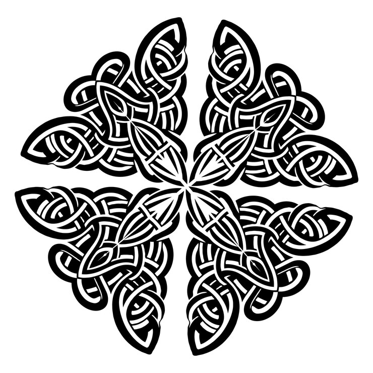Vector celtic irish vector art silhouette
