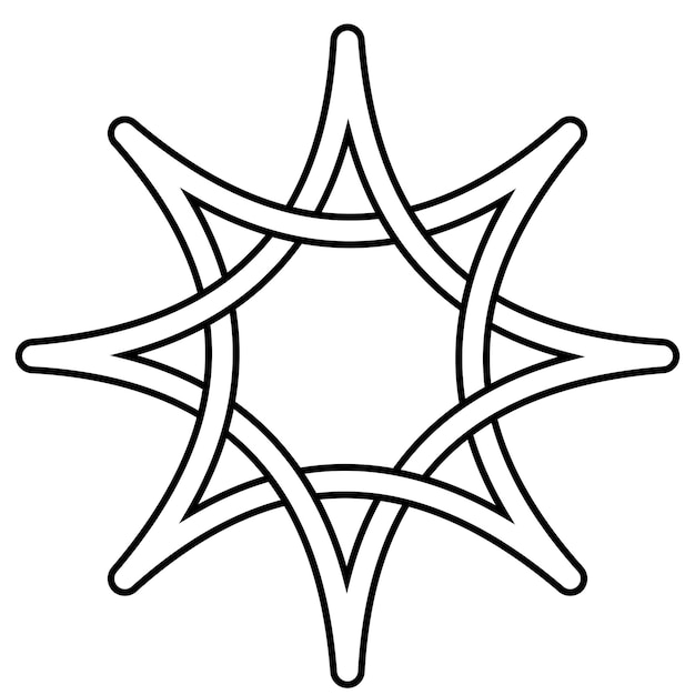 Vector celtic knot star intertwining rays vector star symbol of hope and light intelligent thought sign wisdom