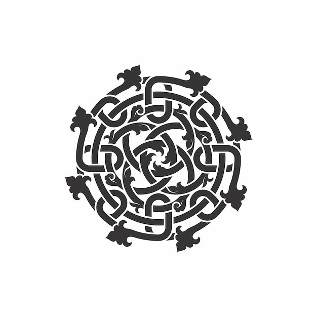 Nodi celtici stilizzati motivi geometrici del tatuaggio irlandese antico recenti illustrazioni celtiche vettoriali