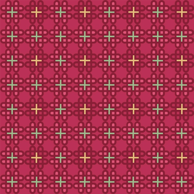 Celtic national ornament Abstract seamless pattern with Celtic knot ornament of burgundy