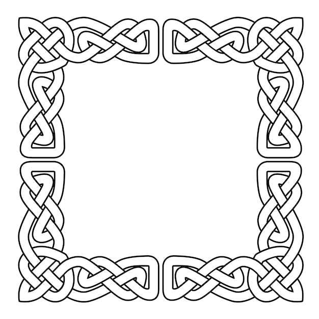 Vector celtic national seamless ornament interlaced tape