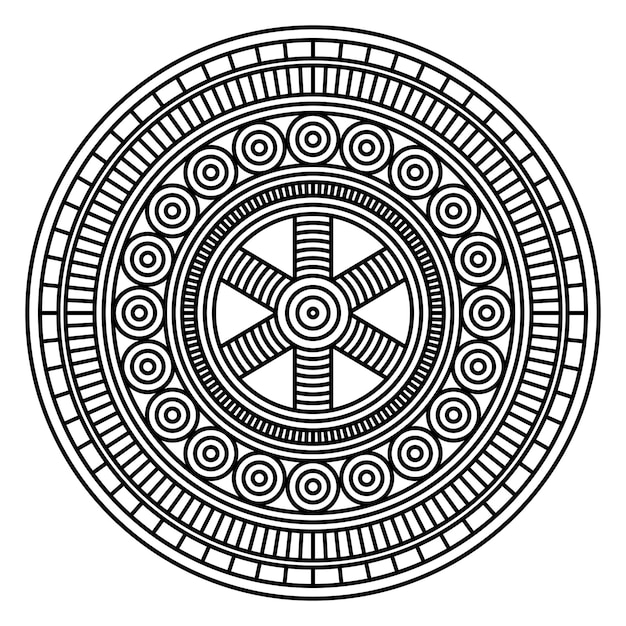 Celtic scandinavian design round braided pattern in ancient celtic style