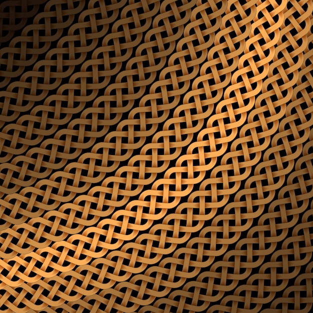 Vector celtic seamless golden texture