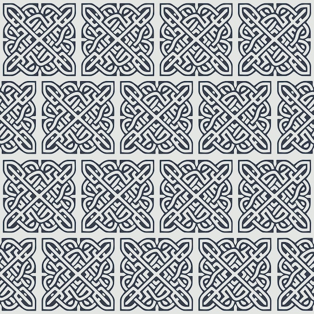 Celtic seamless pattern Abstract vintage geometric wallpaper Vector illustration