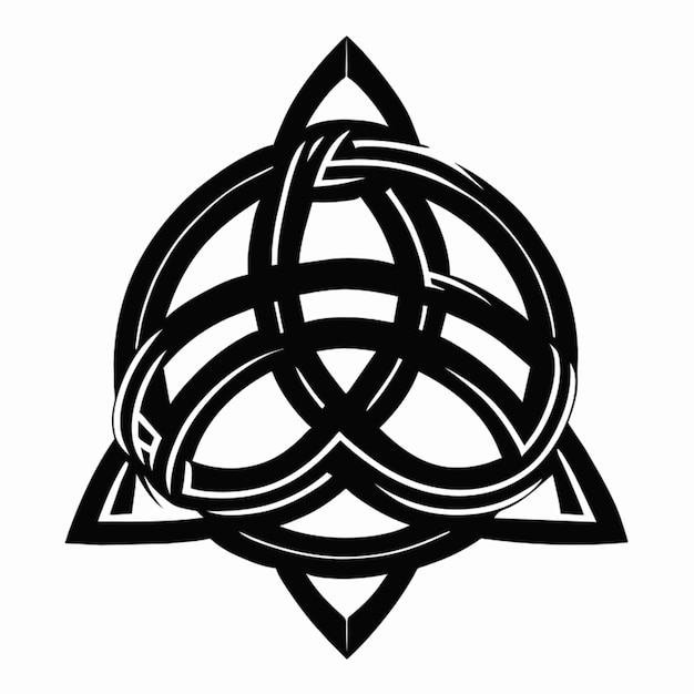 Vector celtic style symbol tattoo vector illustration