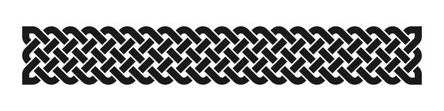 Vector celtic weaving interlaced black border