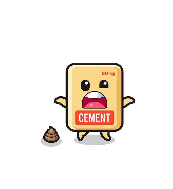 Cement sack earth surprised to meet poop