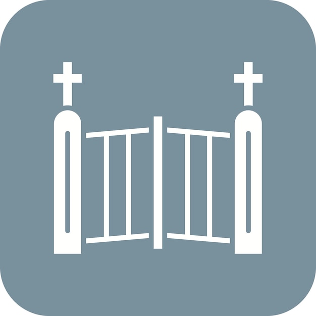 Vector cementery gate icon vector image can be used for funeral