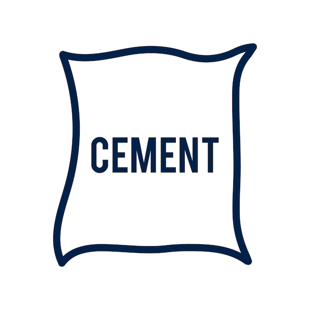 Cementzak icoon vector geïsoleerde illustratie industriële signage sjabloon ontwerp trendy