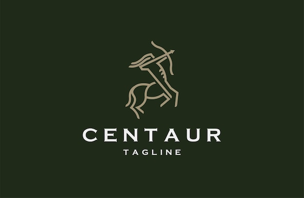 Vector centaur logo pictogram ontwerp sjabloon platte vectorillustratie