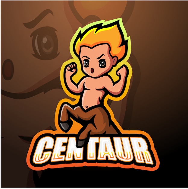 Centaur mascotte esport illustratie