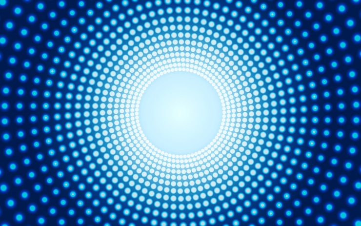 Vector center lights with blue background