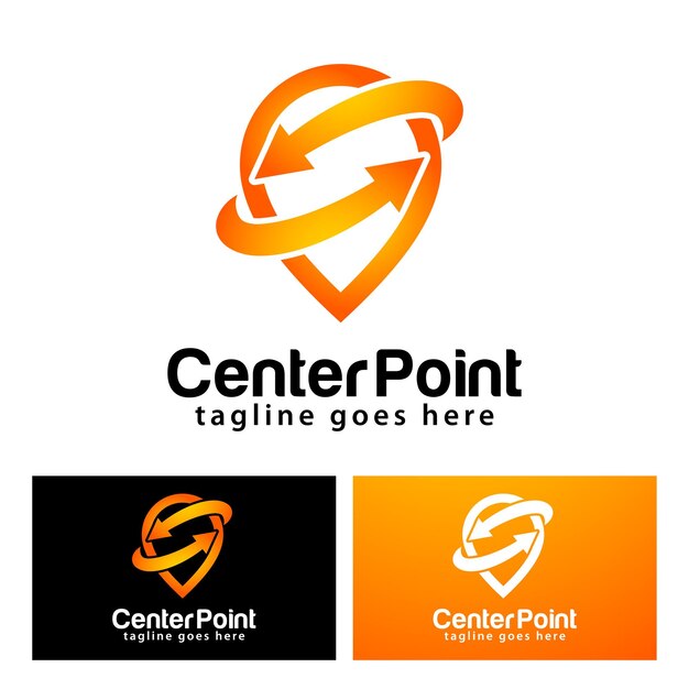 Center point logo design template