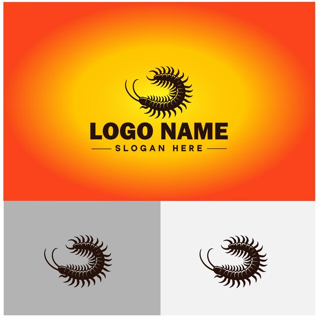 Vector centipede logo vector art icon graphics for business brand icon centipede logo template