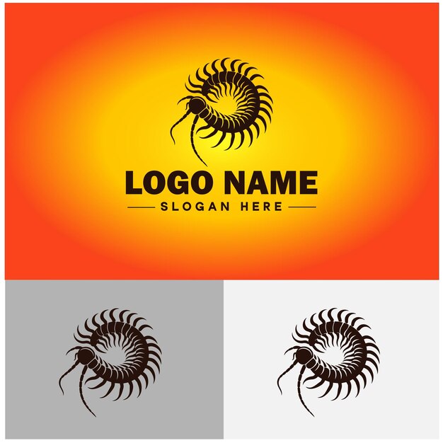 Centipede logo vector art icon graphics for business brand icon Centipede logo template