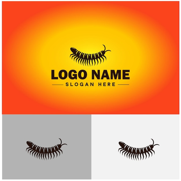 Centipede logo vector art icon graphics for business brand icon Centipede logo template