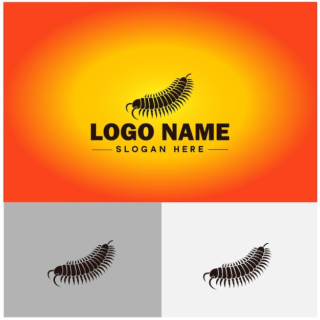 비즈니스 브랜드 아이콘을 위한 터 아트 아이콘 그래픽 Centipede 로고 템플릿