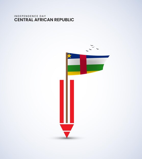 Vettore central african happy independence off design africano per il vettore poster banner dei social media