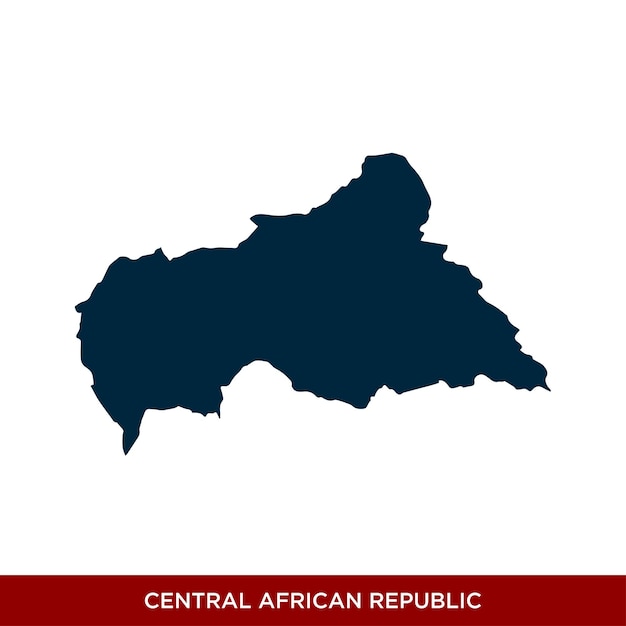 Central African Republic Country Map Icon Vector Design Template