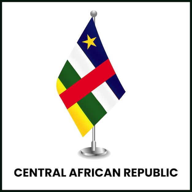 Дизайн флага Центральноафриканской Республики и дизайн флага стола