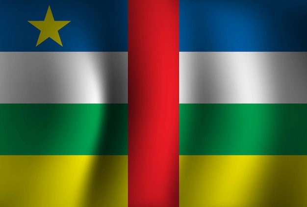 Vector central african republic flag background waving 3d car national banner wallpaper