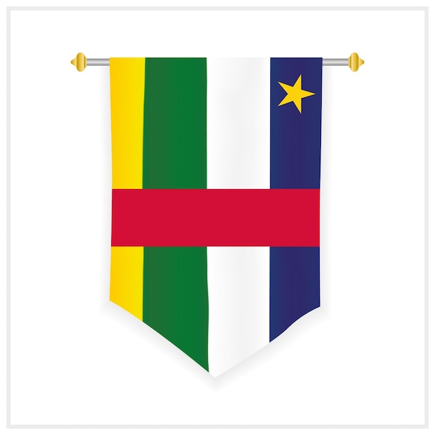 Настенный флаг Центральной Африки и дизайн настенного флага Центральной Африки